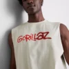Gorillaz-tanktop med grafisk trykk