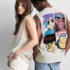 Gorillaz-tanktop med grafisk trykk
