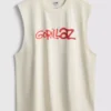 Gorillaz-tanktop med grafisk trykk