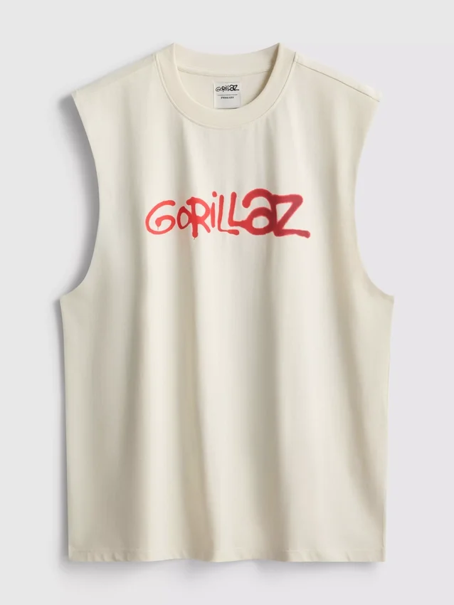 Gorillaz-tanktop med grafisk trykk