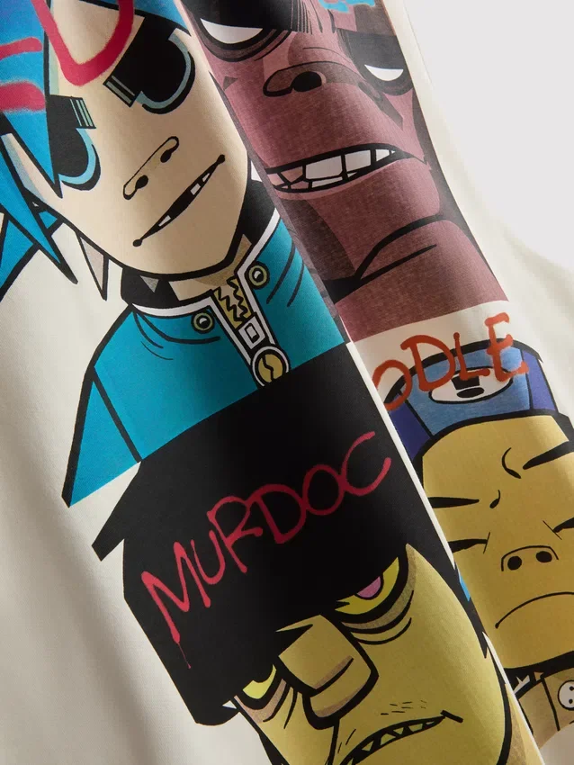 Gorillaz-tanktop med grafisk trykk