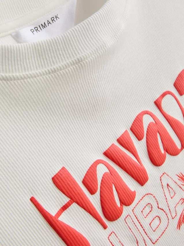 Grafisk baby-T-skjorte i bomullsrik havana