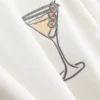 Grafisk martini-genser med høyt bomullsinnhold