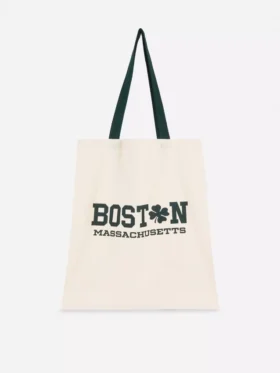 Grafisk totebag i bomull med bymotiv