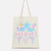 Grafisk totebag i bomull med bymotiv