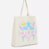 Grafisk totebag i bomull med bymotiv