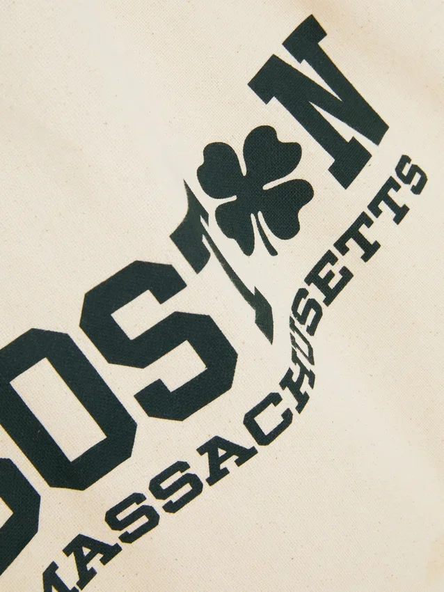 Grafisk totebag i bomull med bymotiv