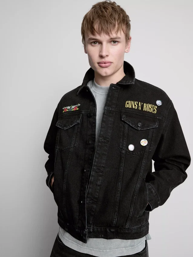 Guns N' Roses-jakke i bomullsdenim
