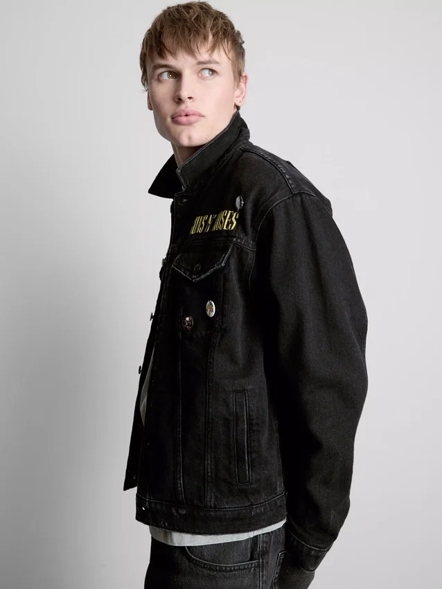 Guns N' Roses-jakke i bomullsdenim