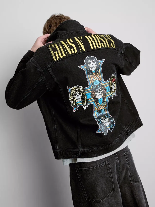 Guns N' Roses-jakke i bomullsdenim