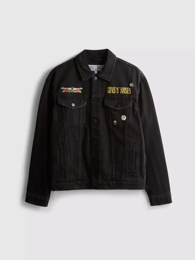 Guns N' Roses-jakke i bomullsdenim