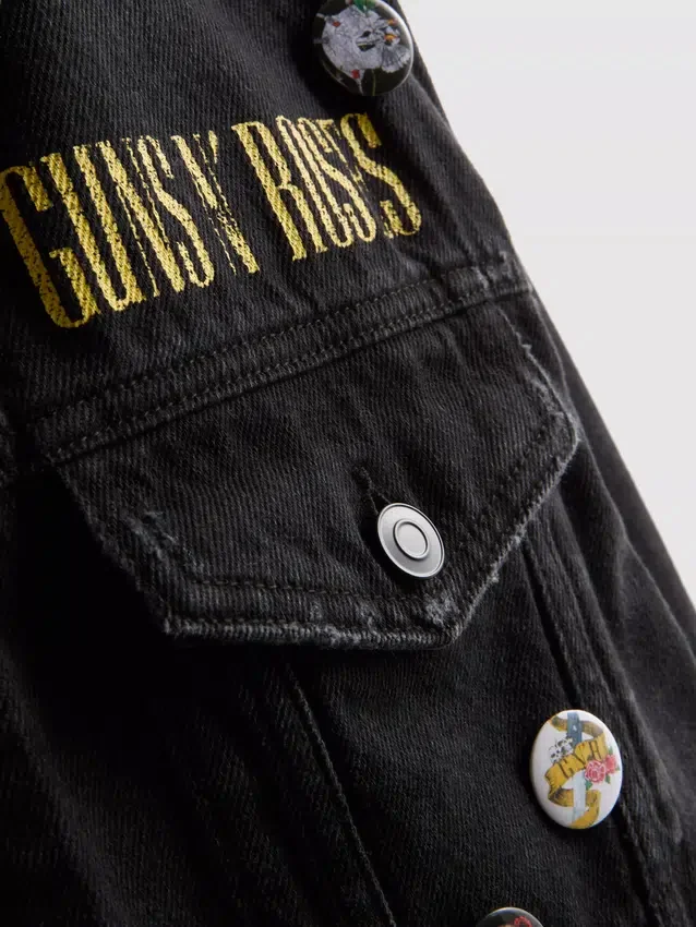 Guns N' Roses-jakke i bomullsdenim
