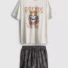 Guns N' Roses kort pysjamassett