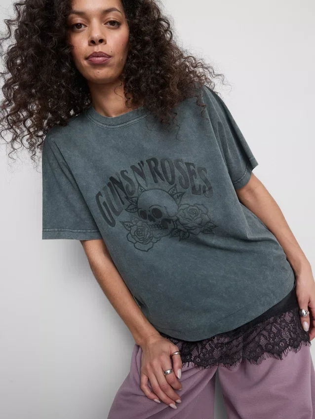 Guns N’ Roses T-skjorte med blonderkant