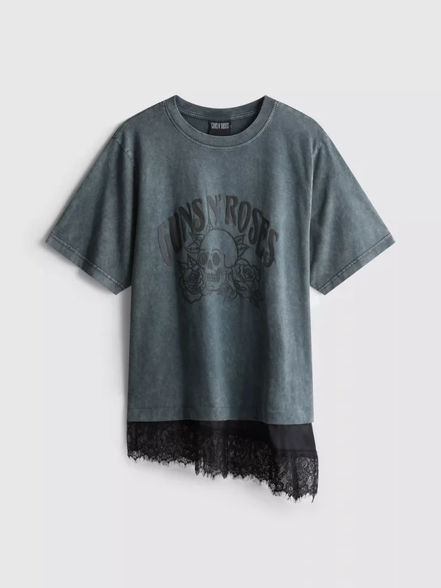 Guns N’ Roses T-skjorte med blonderkant