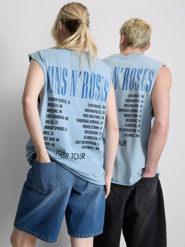 Guns N' Roses-tanktop med grafisk trykk