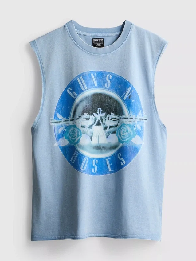 Guns N' Roses-tanktop med grafisk trykk