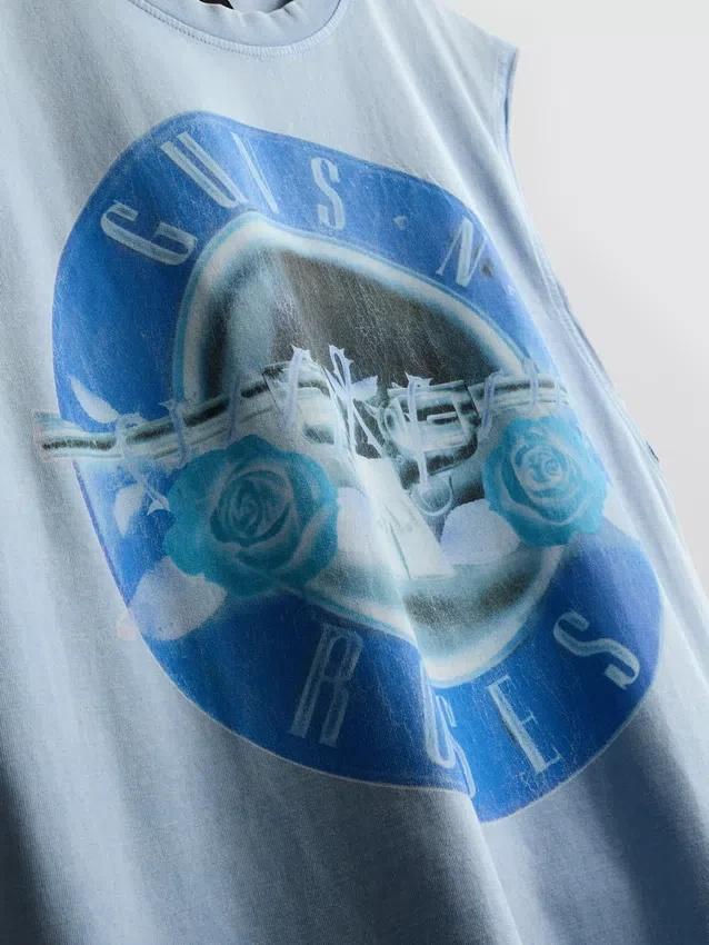 Guns N' Roses-tanktop med grafisk trykk