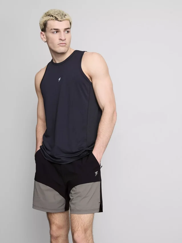 Gymshorts med fargeblokker