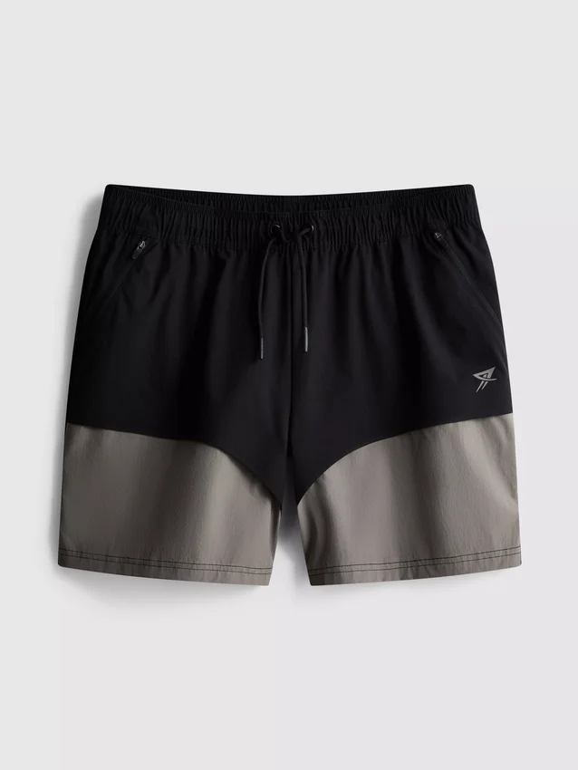 Gymshorts med fargeblokker