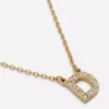 Halskjede med initialer i rhinestone