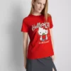 Hello Kitty bomulls-T-skjorte i avslappet stil med jordbærmotiv