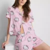 Hello Kitty-pysjamaser med korte bukser i boyfriend-stil
