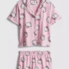 Hello Kitty-pysjamaser med korte bukser i boyfriend-stil