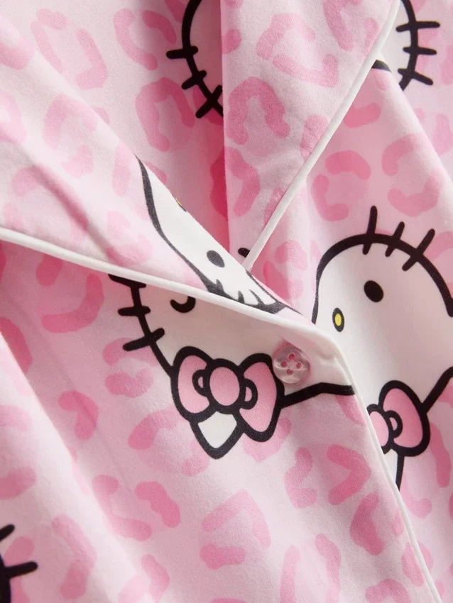 Hello Kitty-pysjamaser med korte bukser i boyfriend-stil