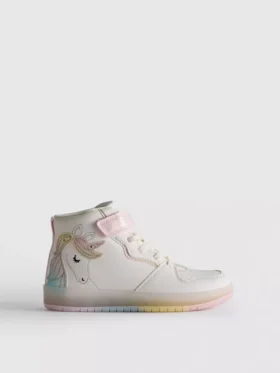 Høye sneakers med lysende enhjørning