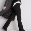 Jeans i bomull med middels høy midje og bootcut-passform