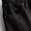 Jeans i bomull med middels høy midje og bootcut-passform
