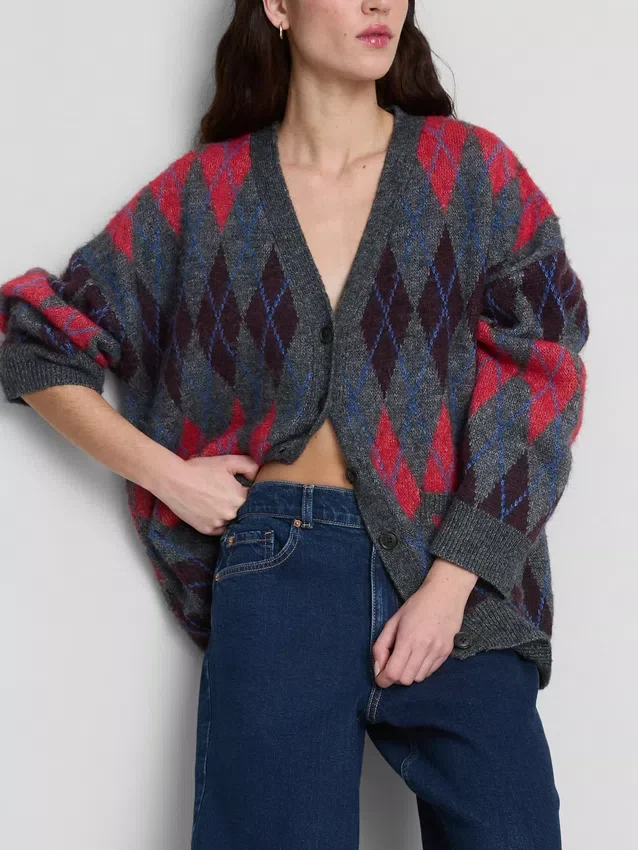 Jeans i bomullsdenim med høy midje og smalere ben
