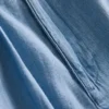 Jeans i bomullsdenim med plissert, vid ben