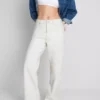 Jeans i bomullsdenim med rett ben