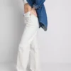 Jeans i bomullsdenim med rett ben