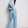 Jeans i bomullsdenim med rett ben