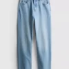 Jeans i bomullsdenim med rett ben