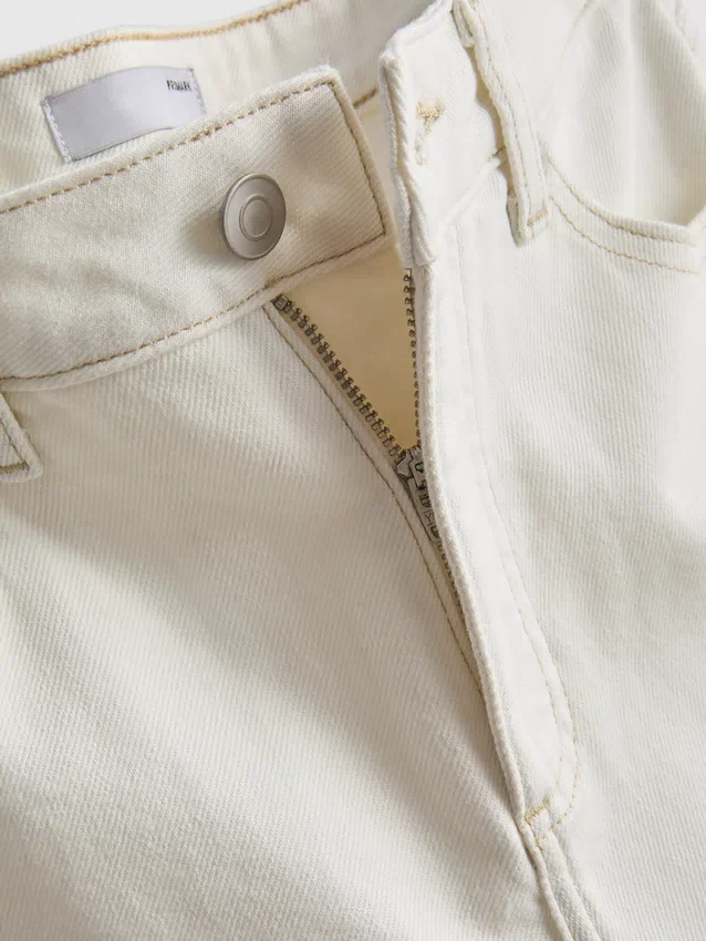 Jeans i bomullsdenim med rett ben