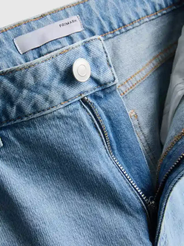 Jeans i bomullsdenim med rett ben