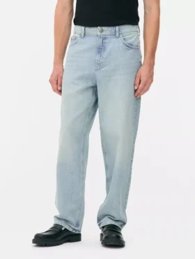 Jeans med høy midje og avslappet passform