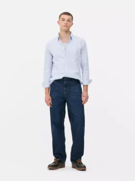 Jeans med høy midje og avslappet passform