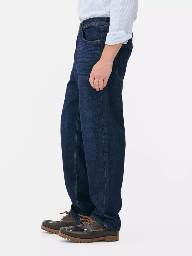 Jeans med høy midje og avslappet passform