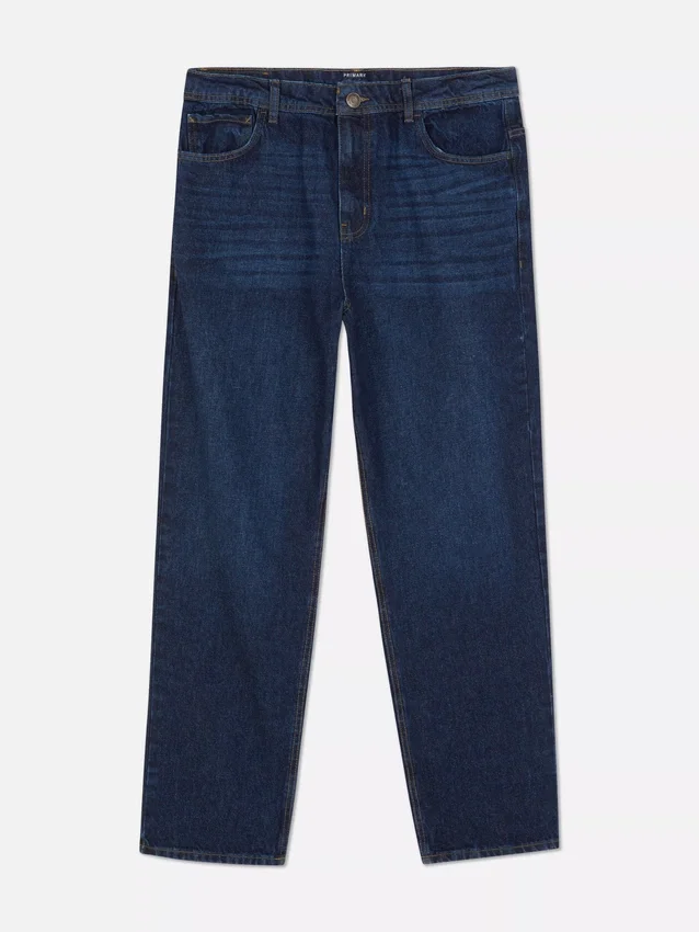 Jeans med høy midje og avslappet passform