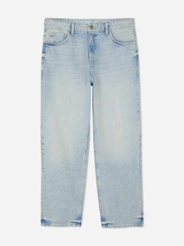 Jeans med høy midje og avslappet passform