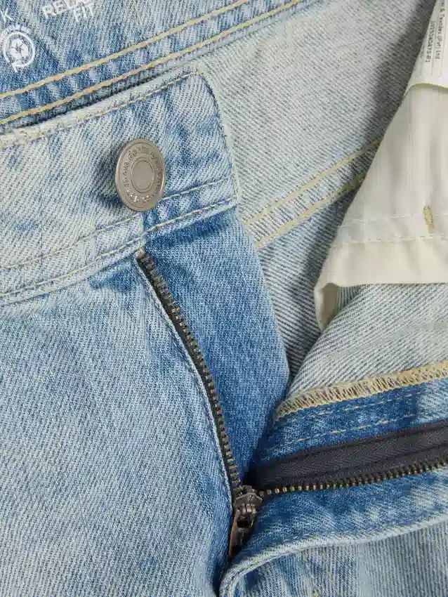 Jeans med høy midje og avslappet passform