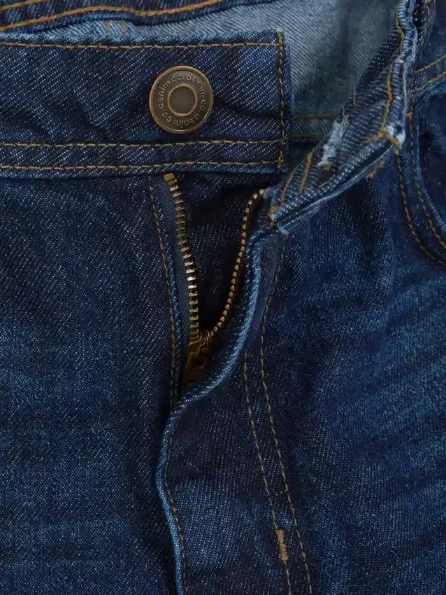 Jeans med høy midje og avslappet passform