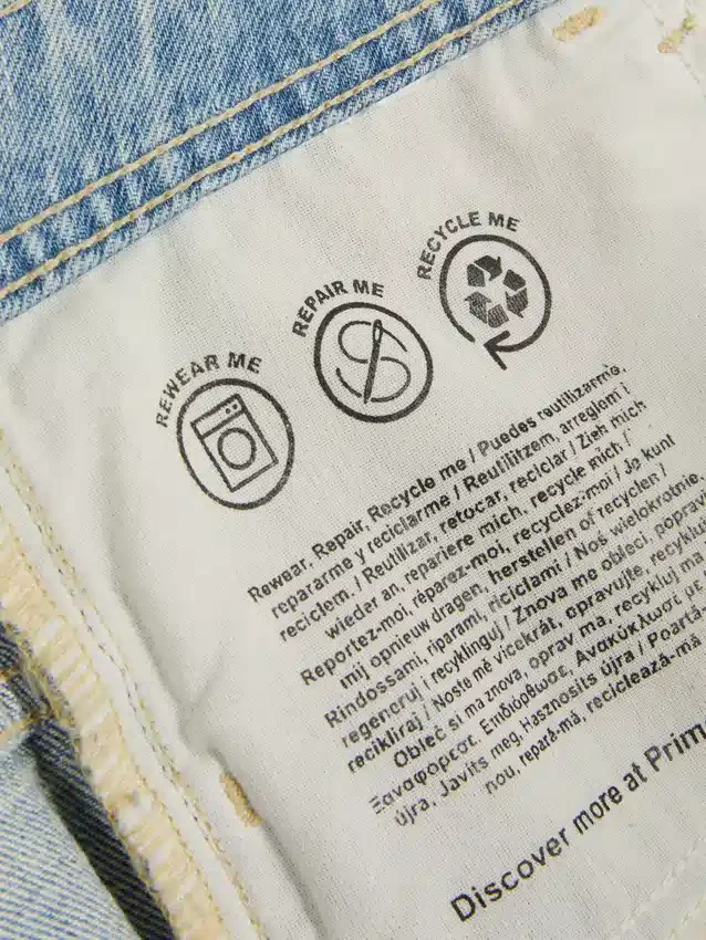 Jeans med høy midje og avslappet passform