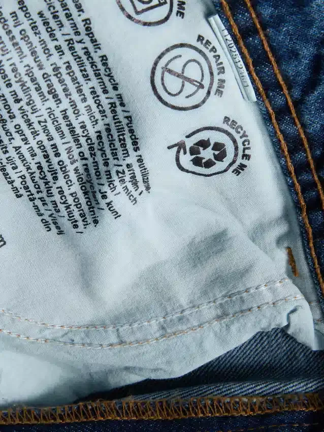 Jeans med høy midje og avslappet passform