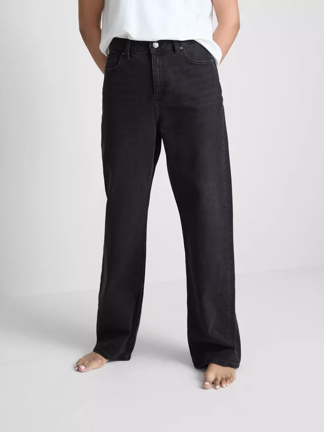 Jeans med høy midje og rette ben